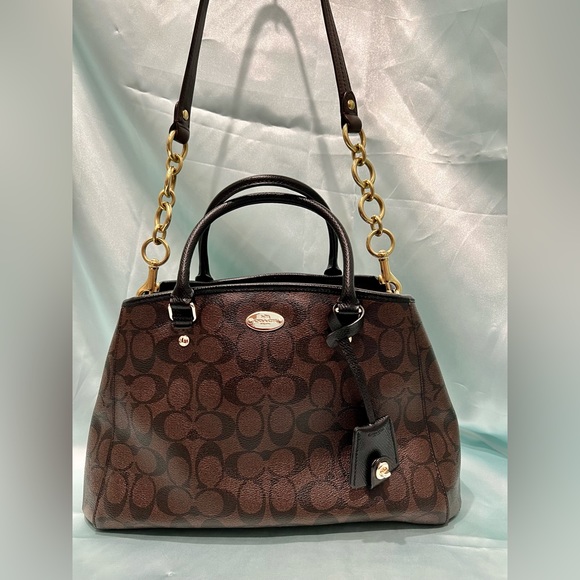 COACH - Signature Brown Leather Satchel limited edition runway Model - Picture 7 of 15